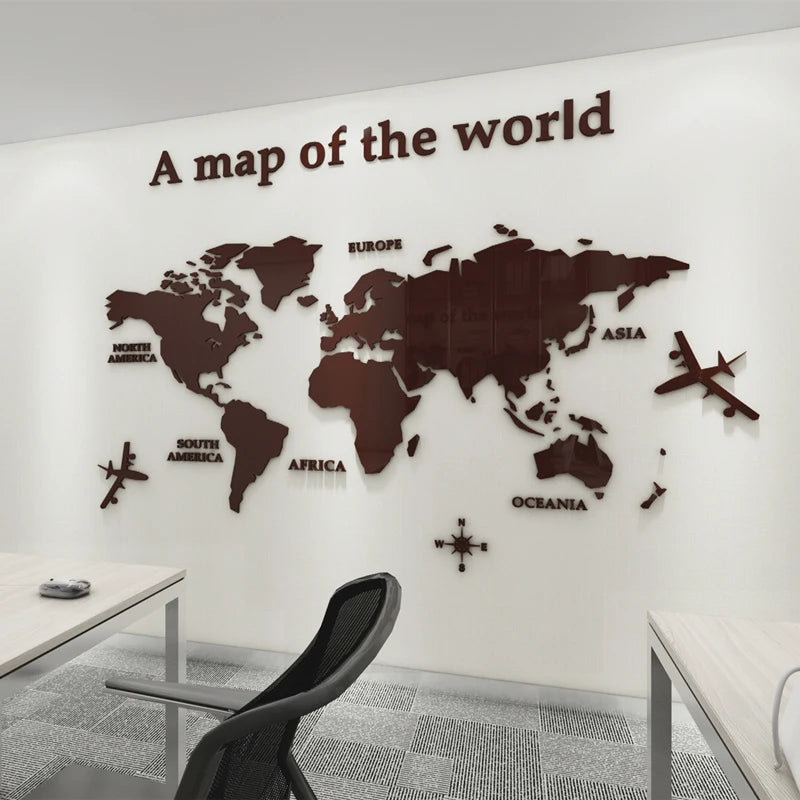 Wanderlust World Map Decal