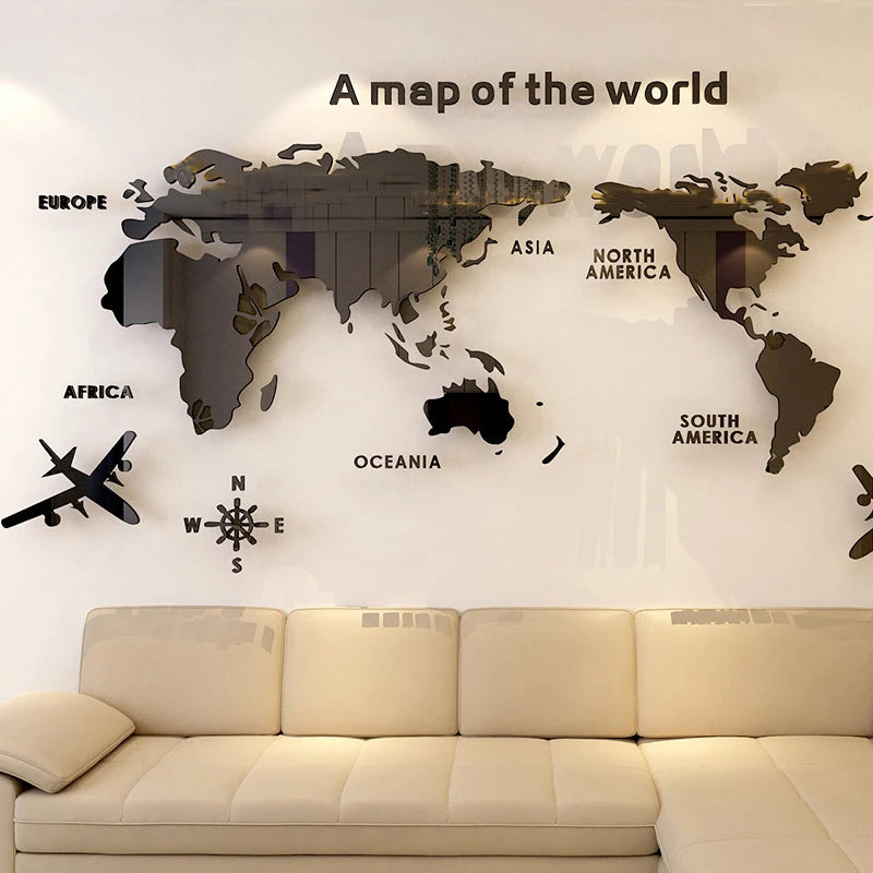 Wanderlust World Map Decal